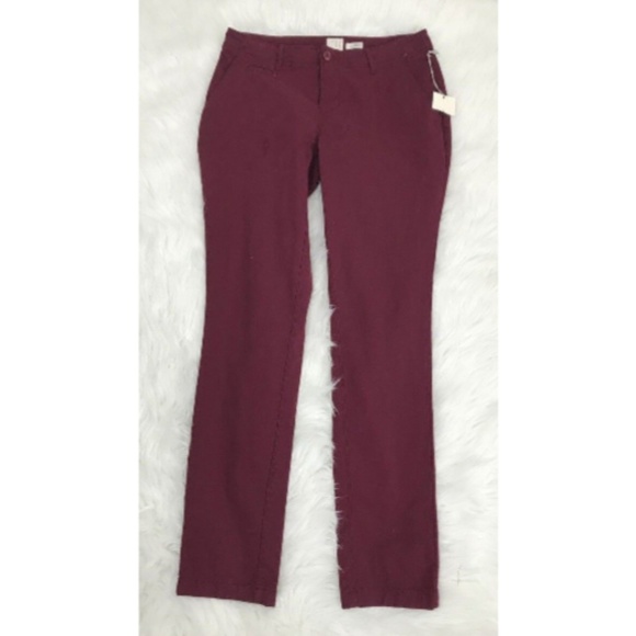 a new day Pants - A NEW DAY Sz 2 Pants Burgundy Stretchable Cotton